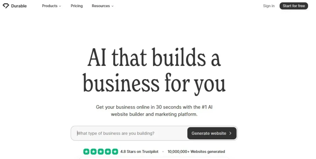 AI that builds a business for you
