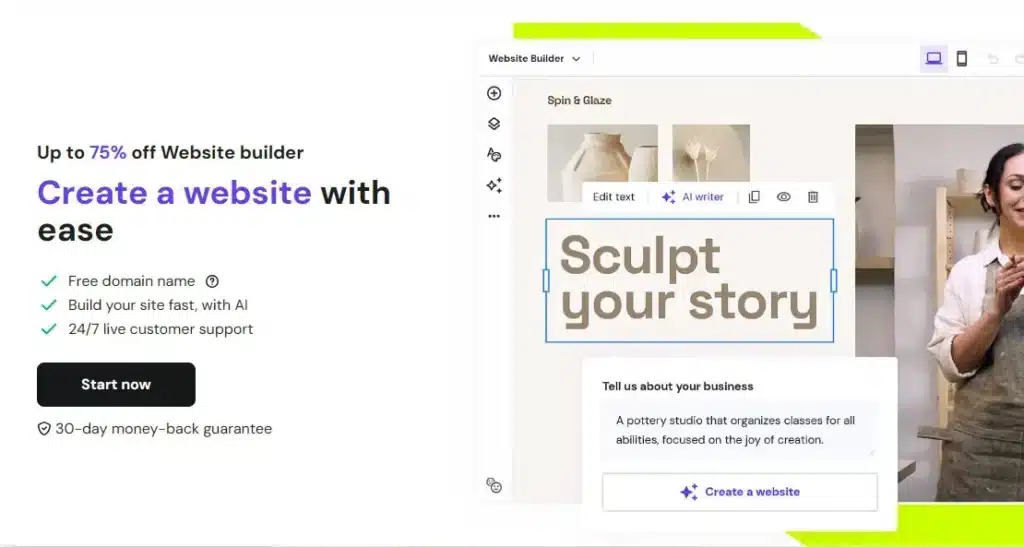 Hostinger AI website builder