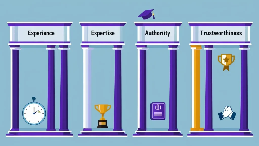 Four pillars of E-A-T 2.0 for search authority