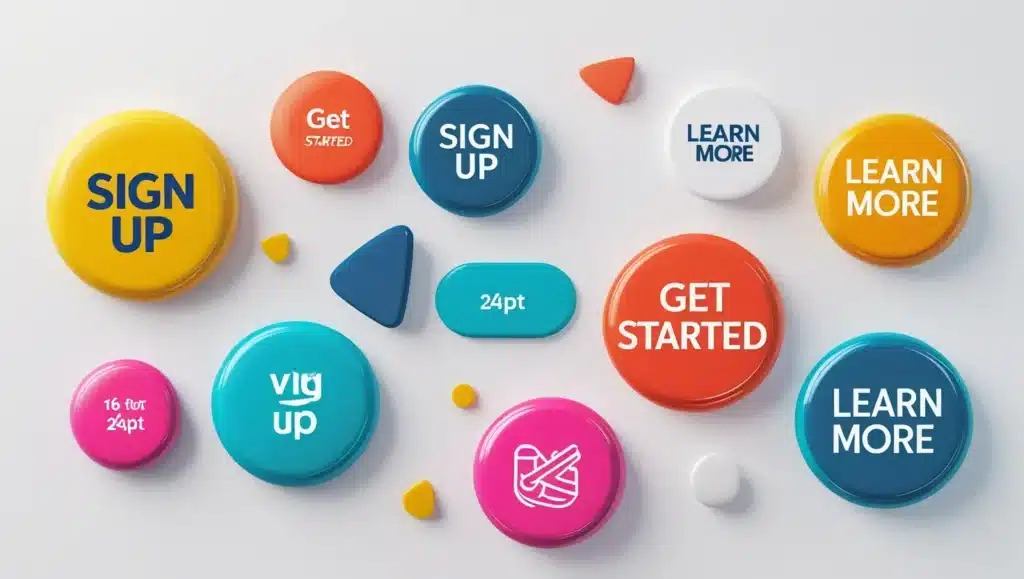 Collection of effective call-to-action buttons that reduce bounce rate